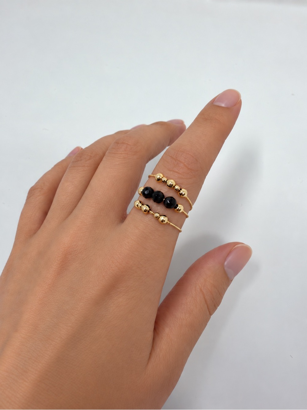 NEW - 18K Solid Yellow Gold with Onyx